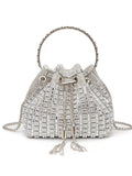 Bucket Style Rhinestone Crossbody Bag
