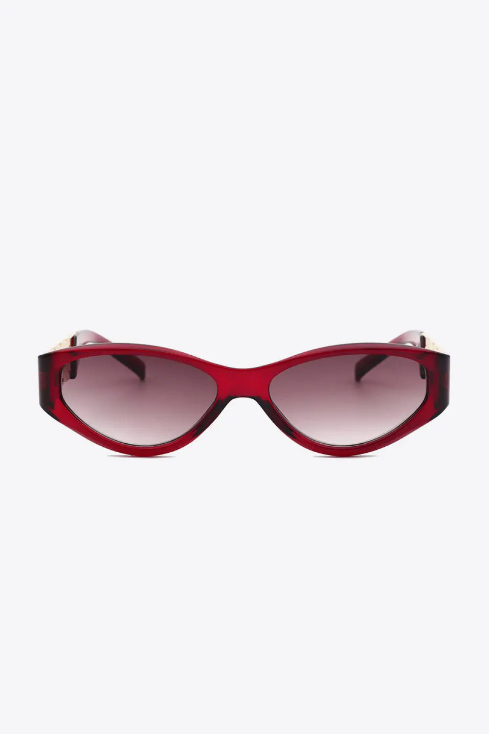 Chain Detail Cat Eye Sunglasses – UV400 Fashion Shades
