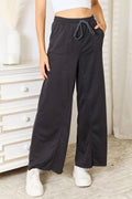 Basic Bae Drawstring Pocketed Wide Leg Lounge Pants