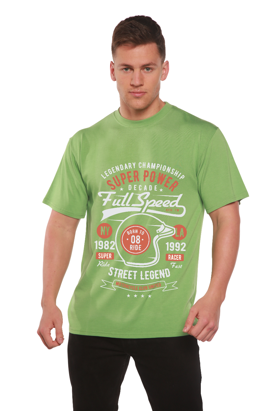 Full Speed Super Men's Bamboo Viscose/Organic Cotton Short Sleeve Graphic T-Shirt