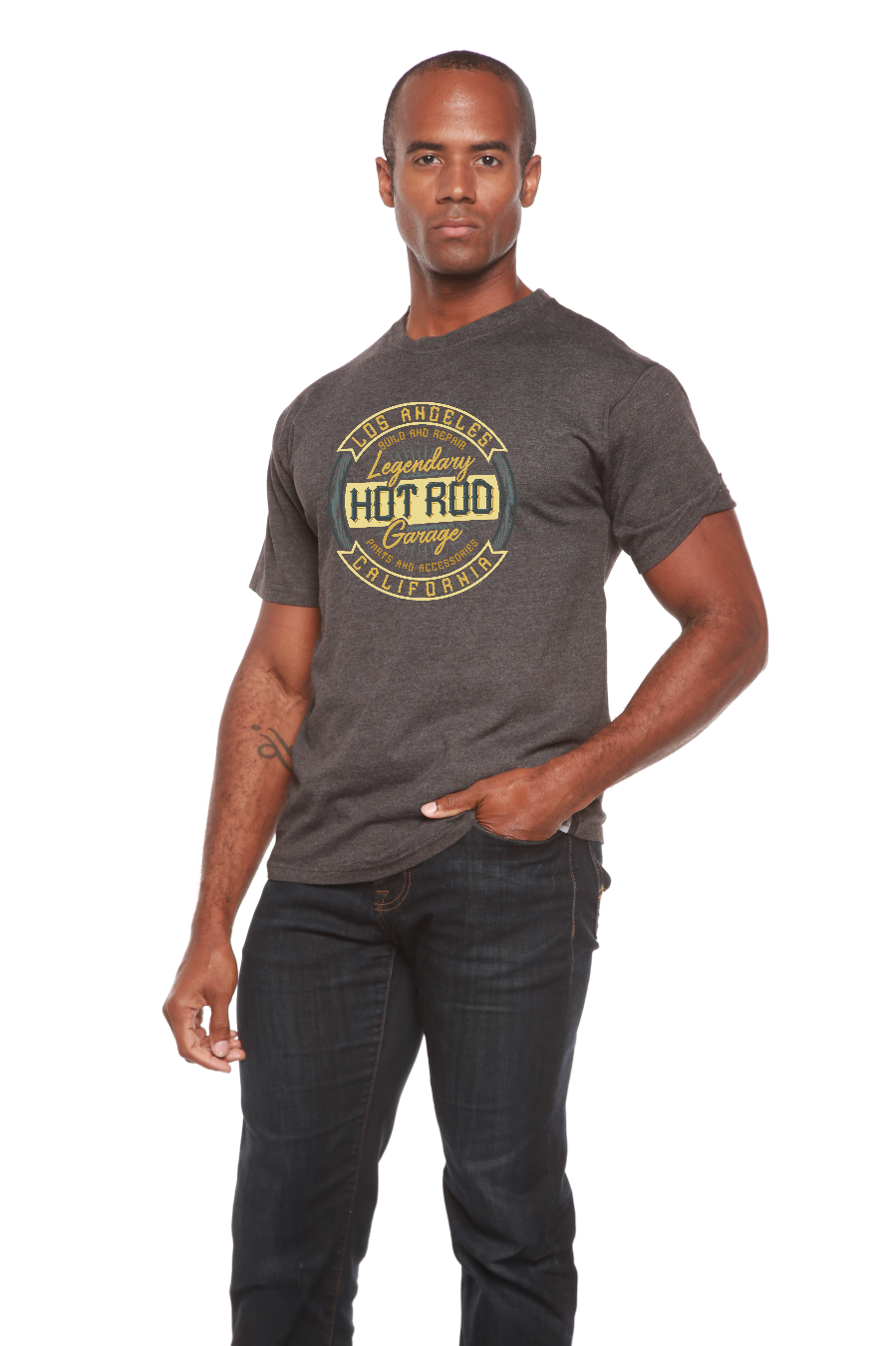 HOT ROO Men's Bamboo Viscose/Organic Cotton Short Sleeve Graphic T-Shirt