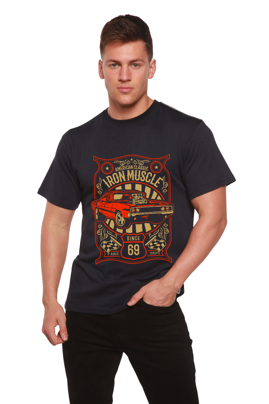 Iron Muscle Men's Bamboo Viscose/Organic Cotton Short Sleeve Graphic T-Shirt