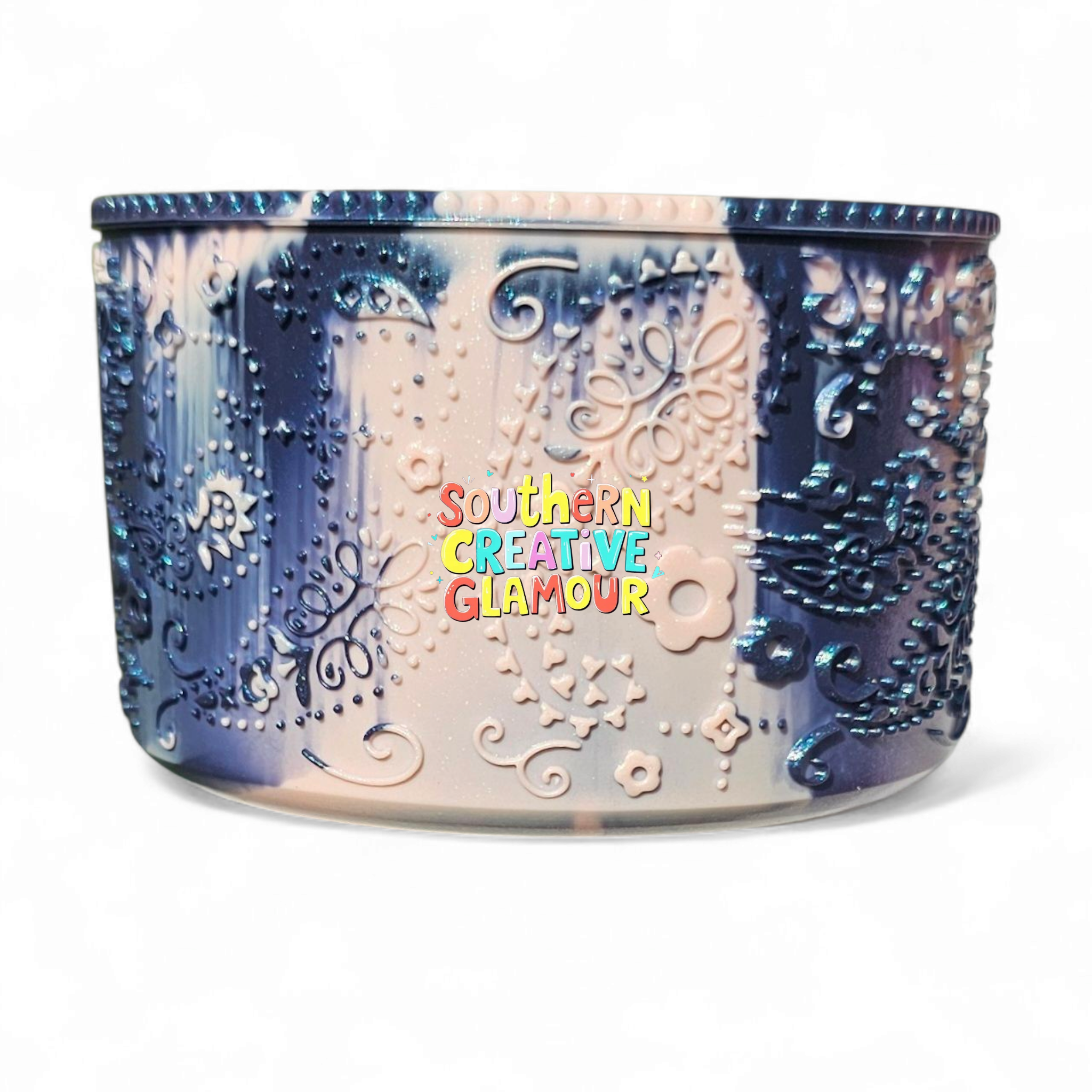 Princess Paisley Silicone Tumbler Boot | Metallic Pink Dusk Shimmer