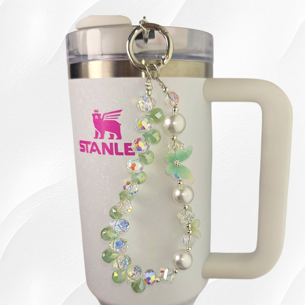 Butterfly Beaded Tumbler Charm Necklace